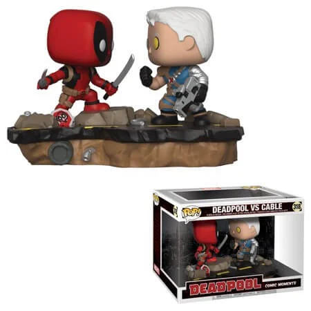 Deadpool Comic Moments Deadpool vs Cable Pop! Vinyl Figure 2-Pack Image 1
