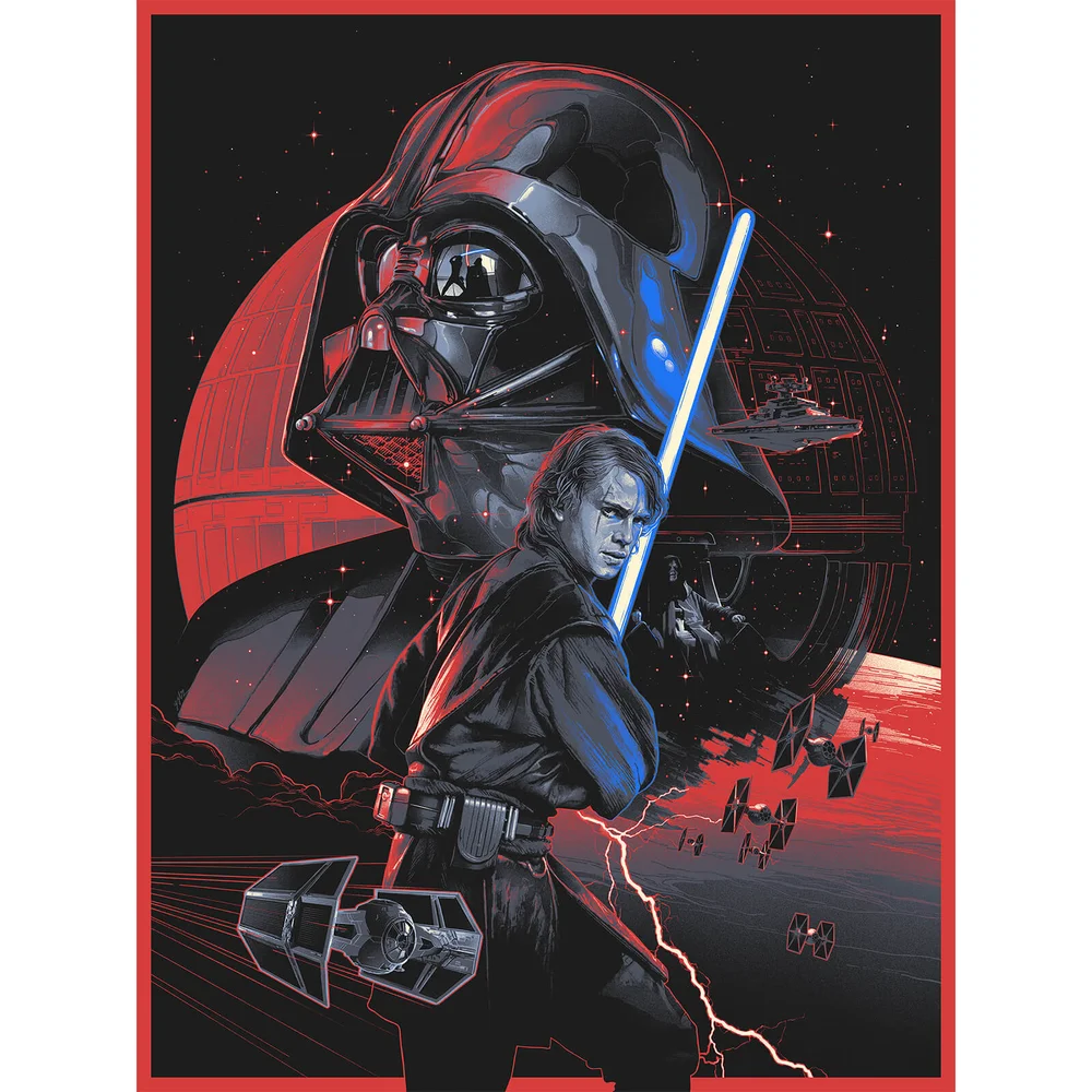 Star Wars: Revenge Of The Sith "Anakin's Path" Silkscreen Print By Gabz (18" x 24") Zavvi UK Exclusive Timed Sale Image 1