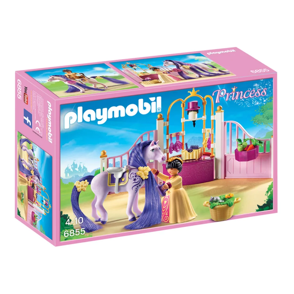 Playmobil Princess Castle Stable with Horse Mane to Comb (6855) Image 1