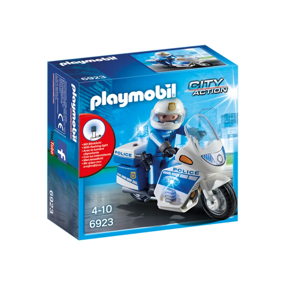 Playmobil City Action Police Bike with LED Light (6923) Image 1
