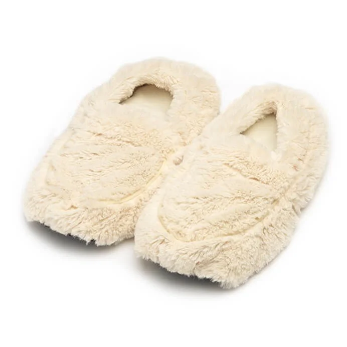 Warmies Hot Slippers - Cream Image 1