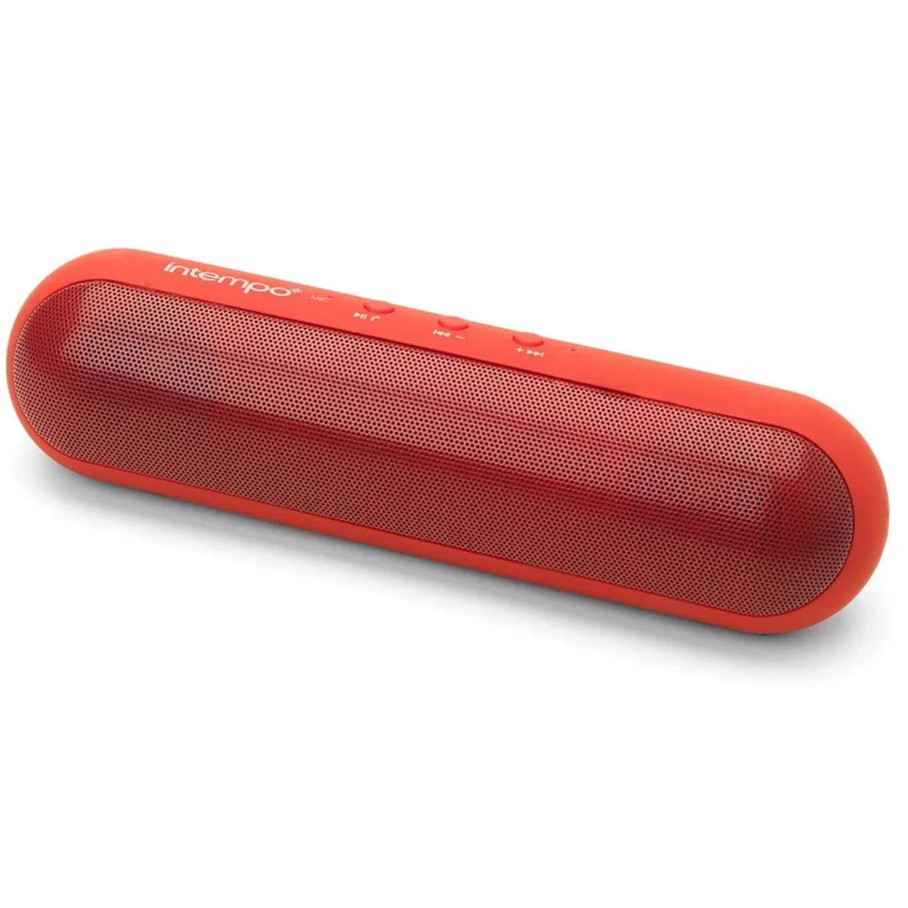 Intempo Capsule Wireless Bluetooth Speaker - Red Image 1