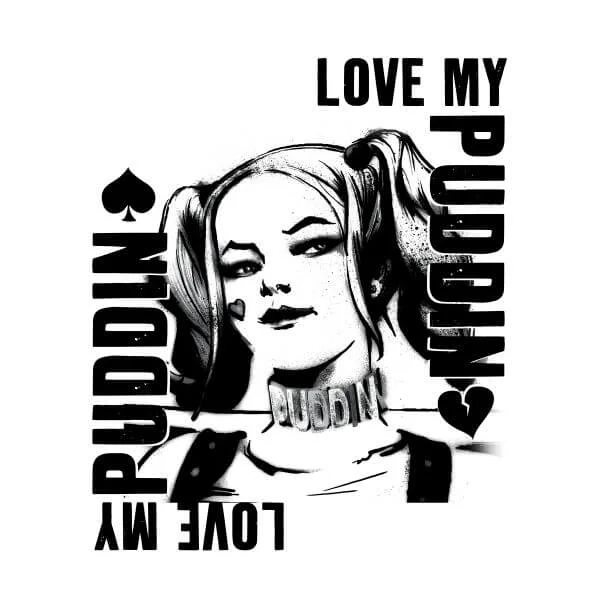 DC Comics Suicide Squad Harley Love Puddin Women's T-Shirt - White