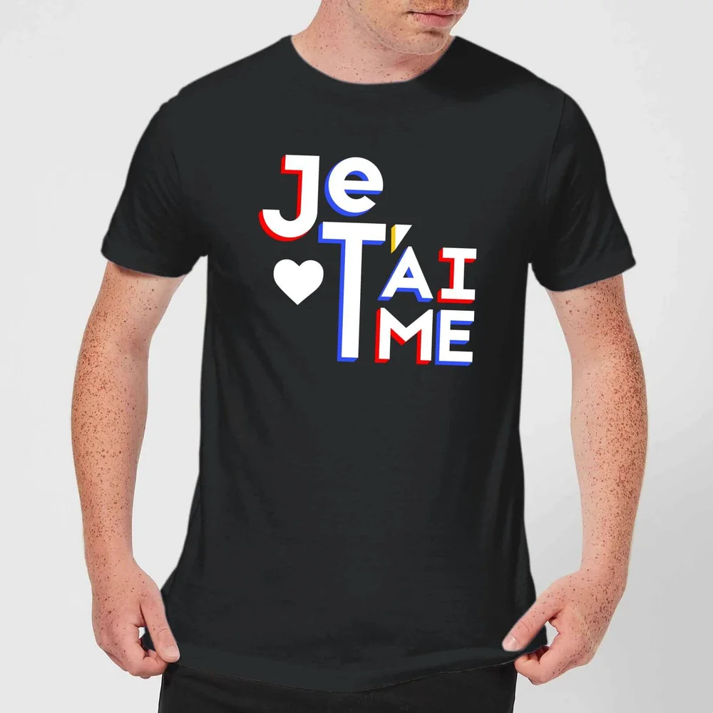 Je T'aime T-Shirt - Black - S - Black Image 1