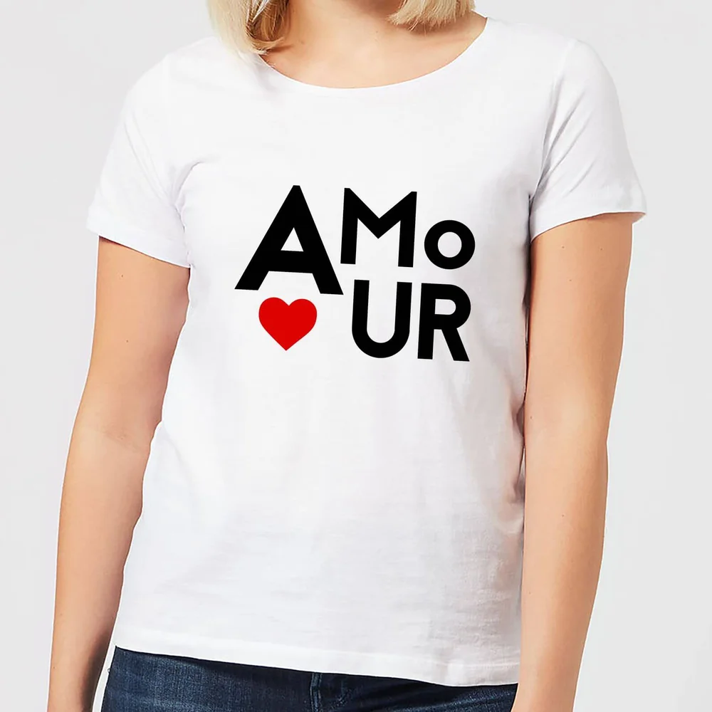 Amour Block Women's T-Shirt - White - S - White Image 1