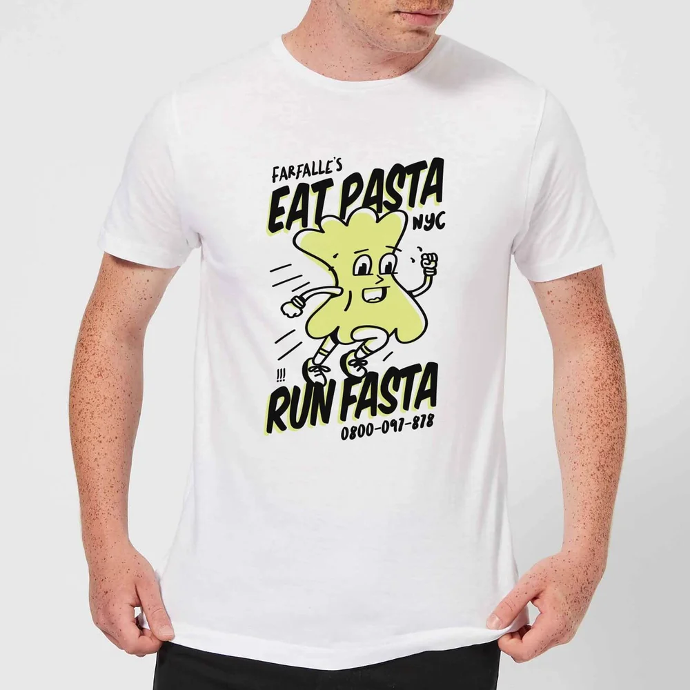 EAT PASTA RUN FASTA T-Shirt - White - S Image 1