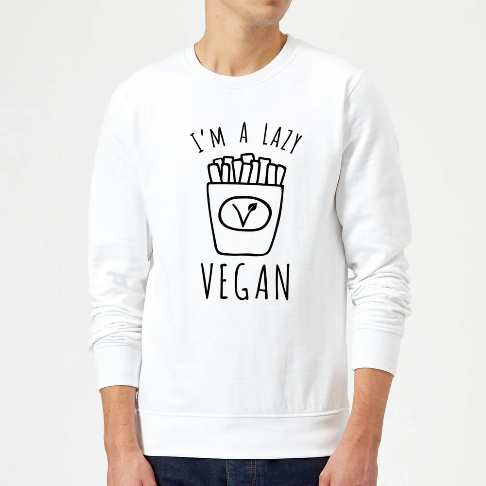 Lazy Vegan Sweatshirt - White - S - White Image 1
