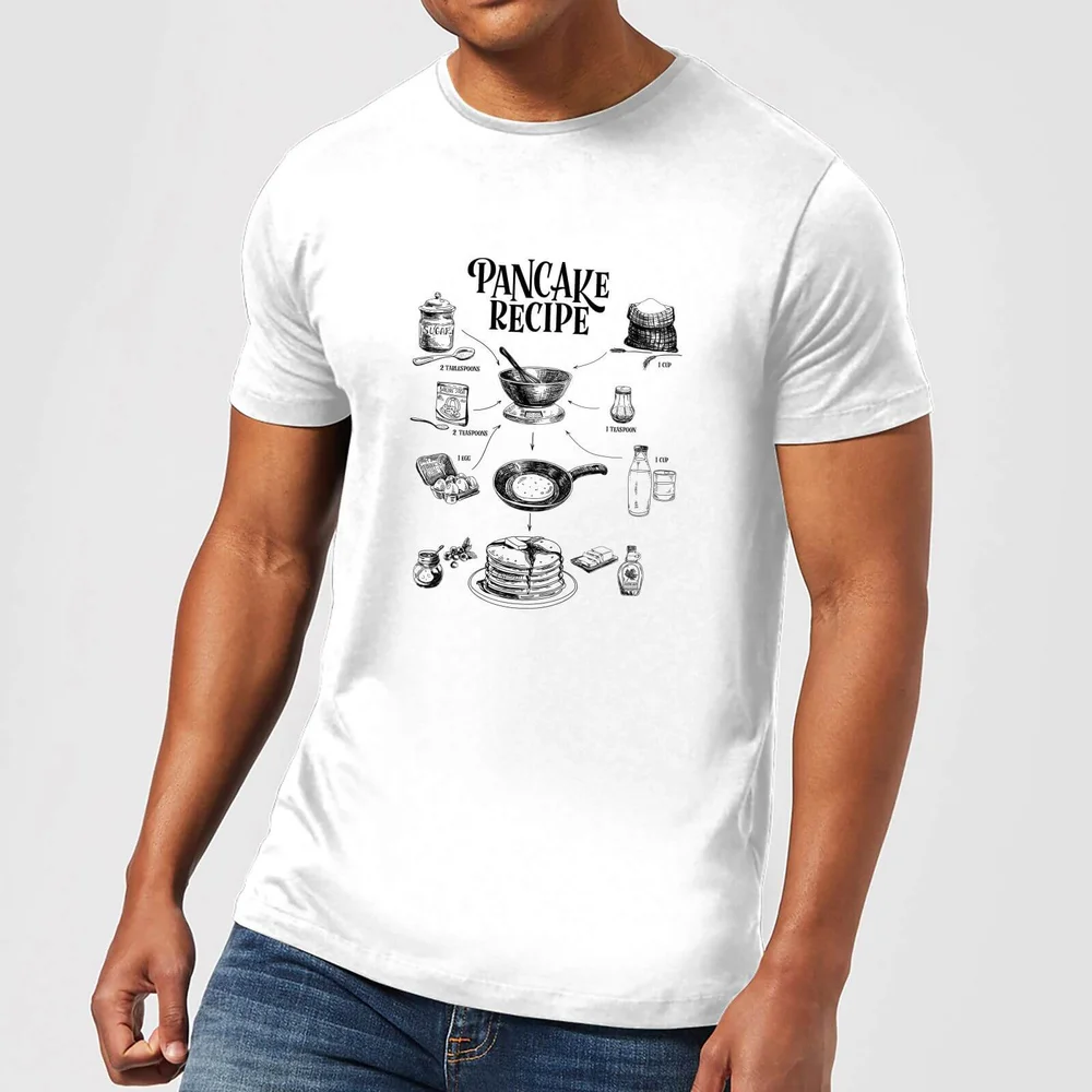Pancake Recipe T-Shirt - White - S - White Image 1