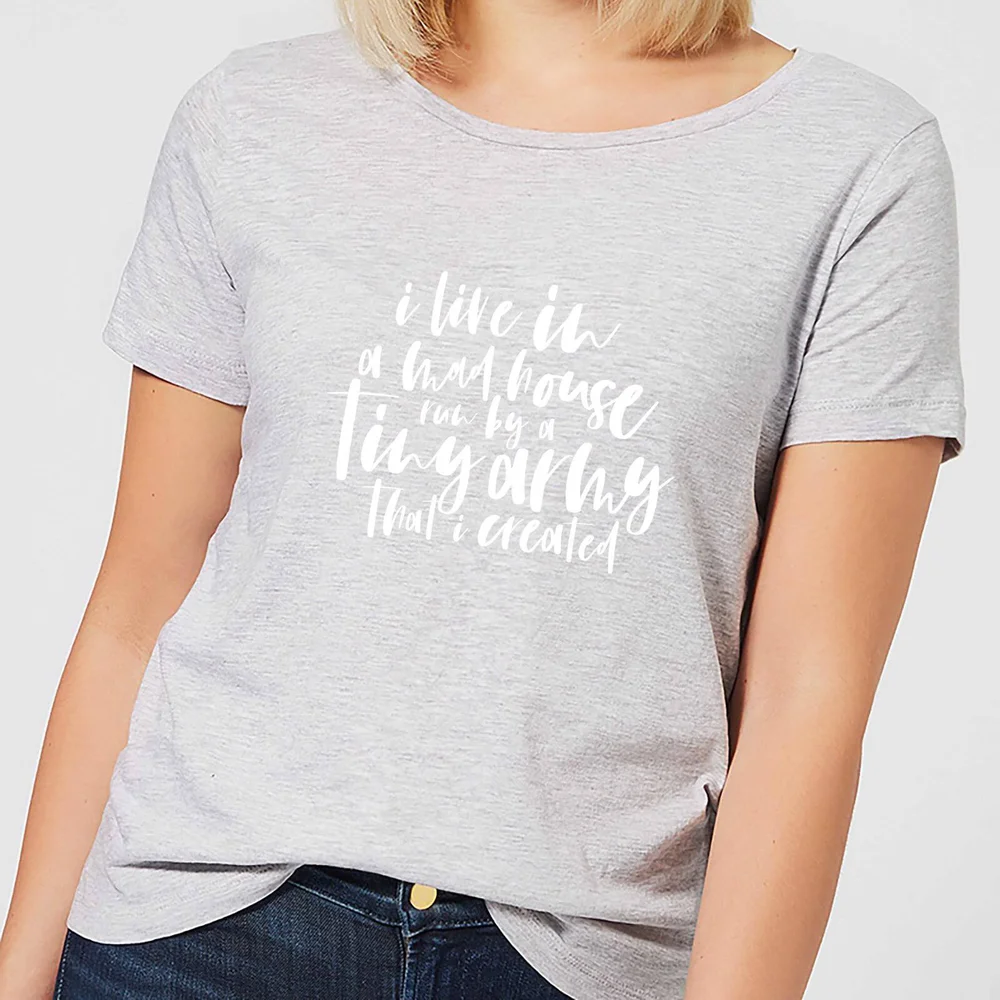 I Live In A Mad House Women's T-Shirt - Grey - L - Grey Image 1
