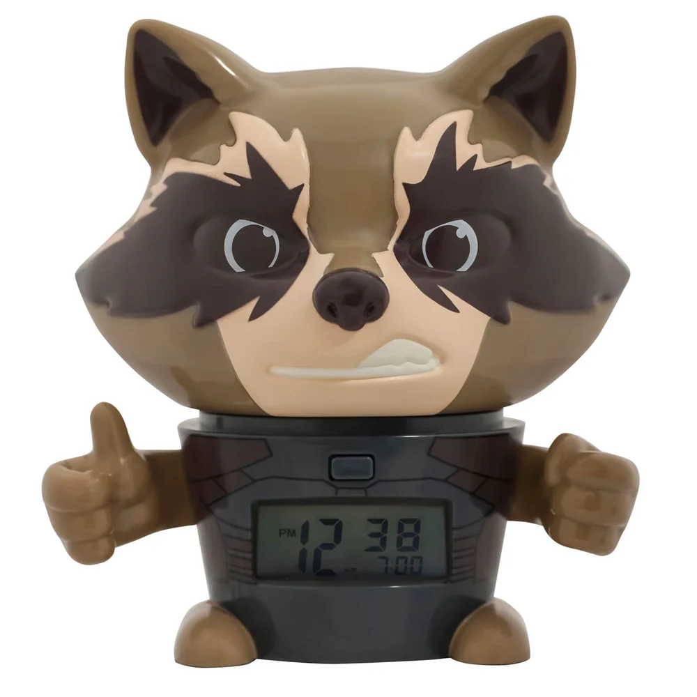 Bulbbotz Marvel The Avengers: Infinity War Rocket Raccoon Clock (5.5 inches) Image 1