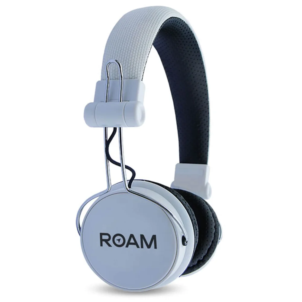ROAM Journey On Ear Wireless Bluetooth Headphones - White Image 1