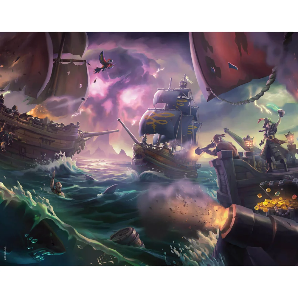 Sea Of Thieves - Battle of the Three storms Limited Edition Art Print Measures 35.56 x 27.94cm Image 1