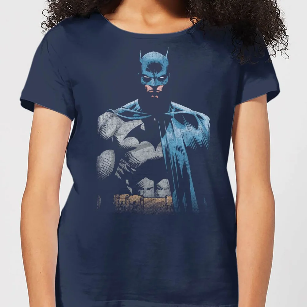 DC Comics Batman Close Up Women's T-Shirt - Navy - S Image 1