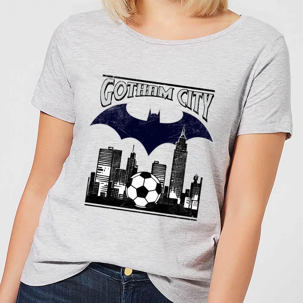 DC Comics Batman Football Gotham City Women's T-Shirt - Grey - S Image 1