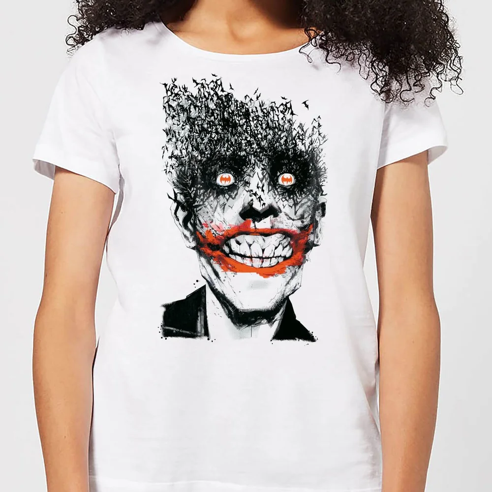 DC Comics Batman Joker Face Of Bats Women's T-Shirt - White - S Image 1