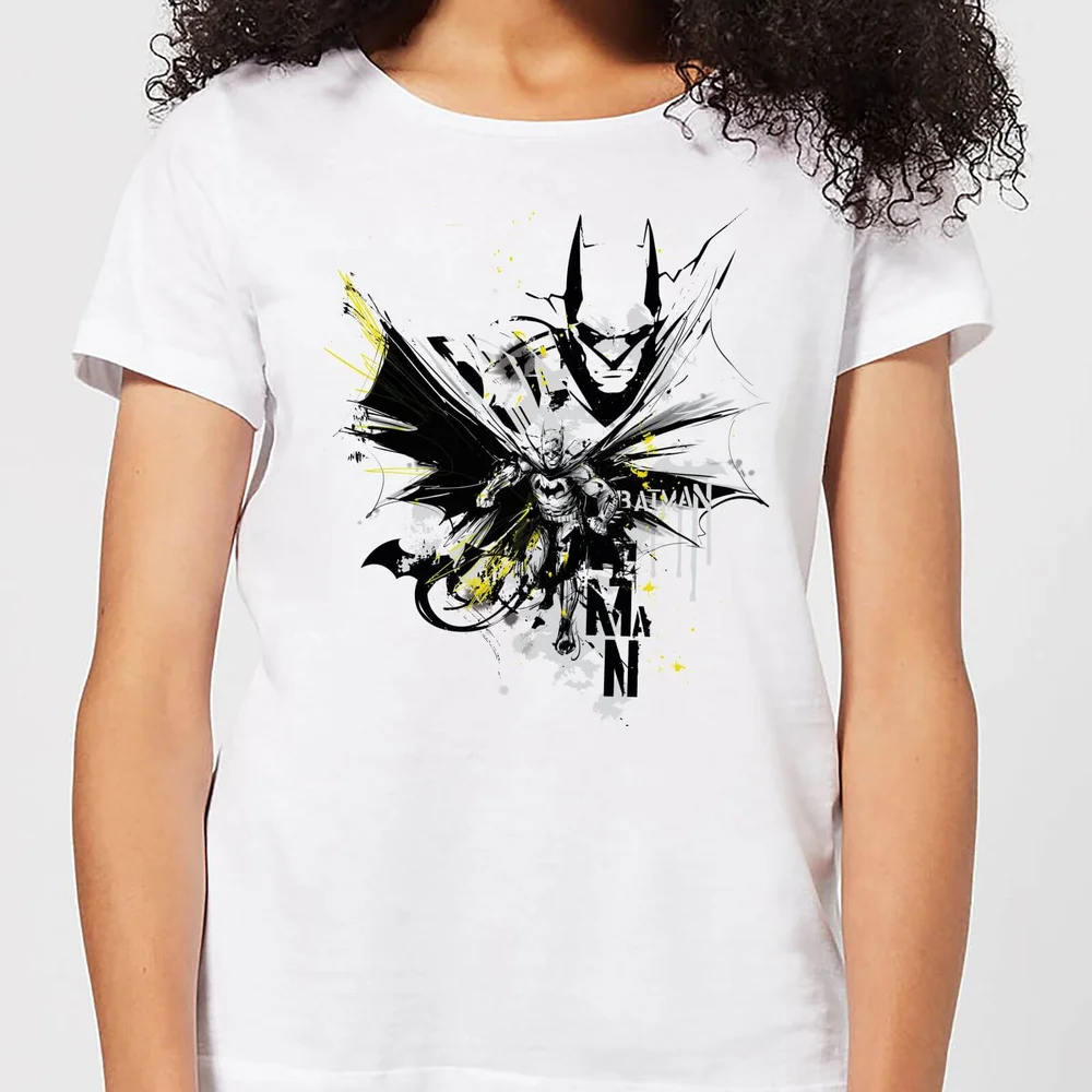 DC Comics Batman Batface Splash Women's T-Shirt - White - S Image 1