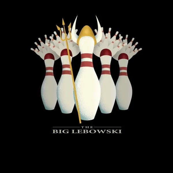 The Big Lebowski Pin Girls Women's T-Shirt - Black