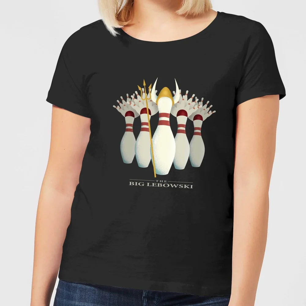 The Big Lebowski Pin Girls Women's T-Shirt - Black - S Image 1