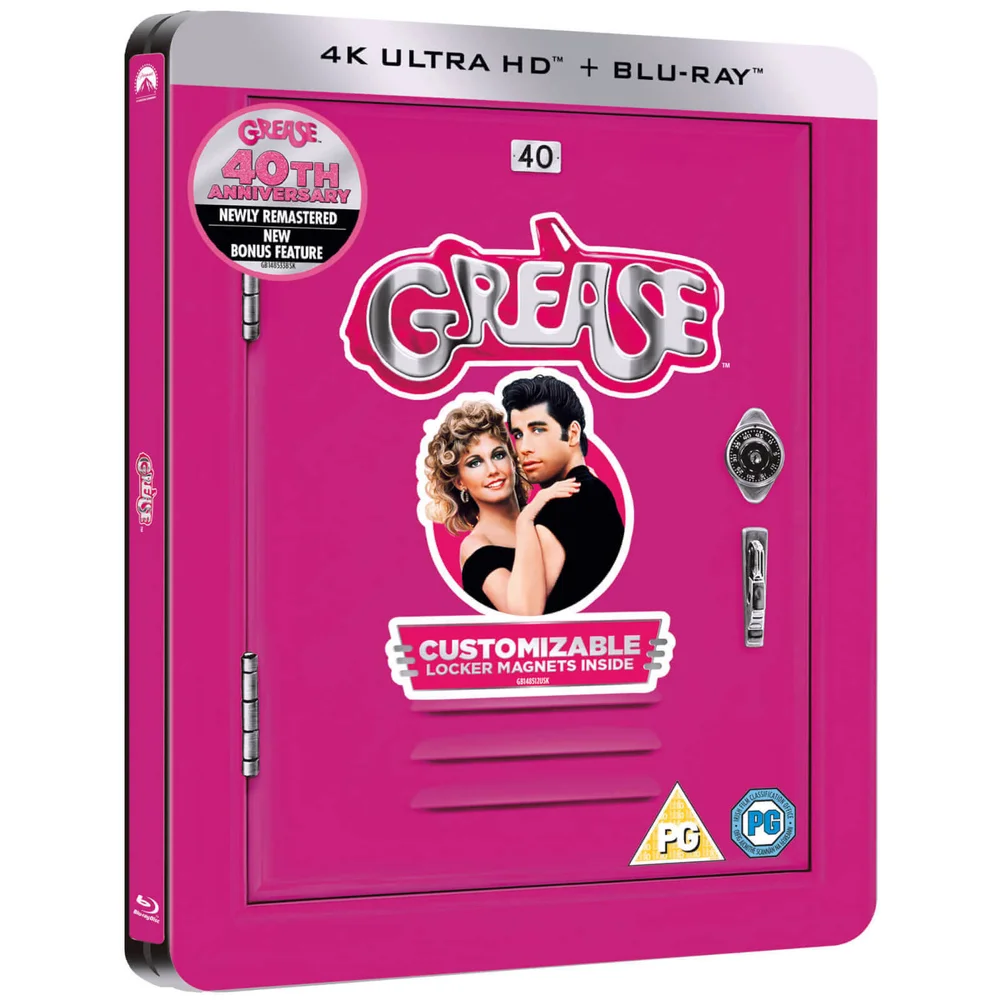 Grease 40th Anniversary - 4K Ultra HD - Zavvi UK Exclusive Limited Edition Steelbook Image 1