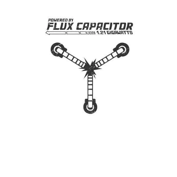 Back To The Future Powered By Flux Capacitor Sweatshirt - White
