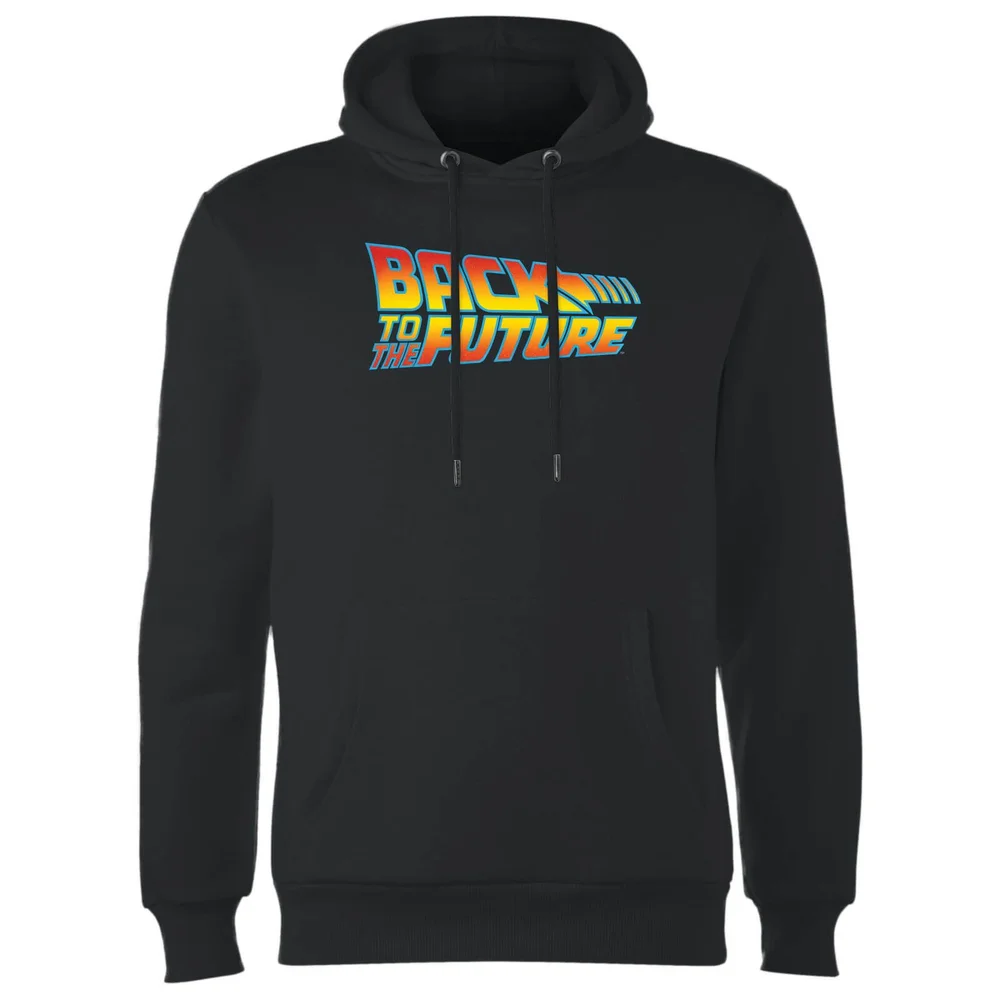 Back To The Future Classic Logo Hoodie - Black - S Image 1