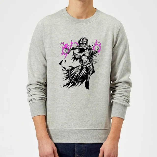 Magic The Gathering Liliana Character Art Sweatshirt - Grey