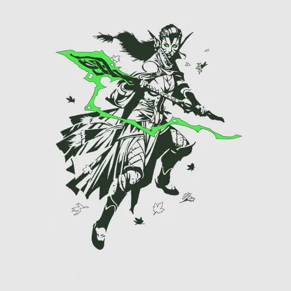 Magic The Gathering Nissa Character Art Sweatshirt - Grey