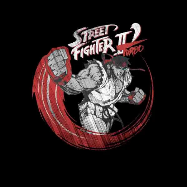 Street Fighter RYU Sketch Men's T-Shirt - Black