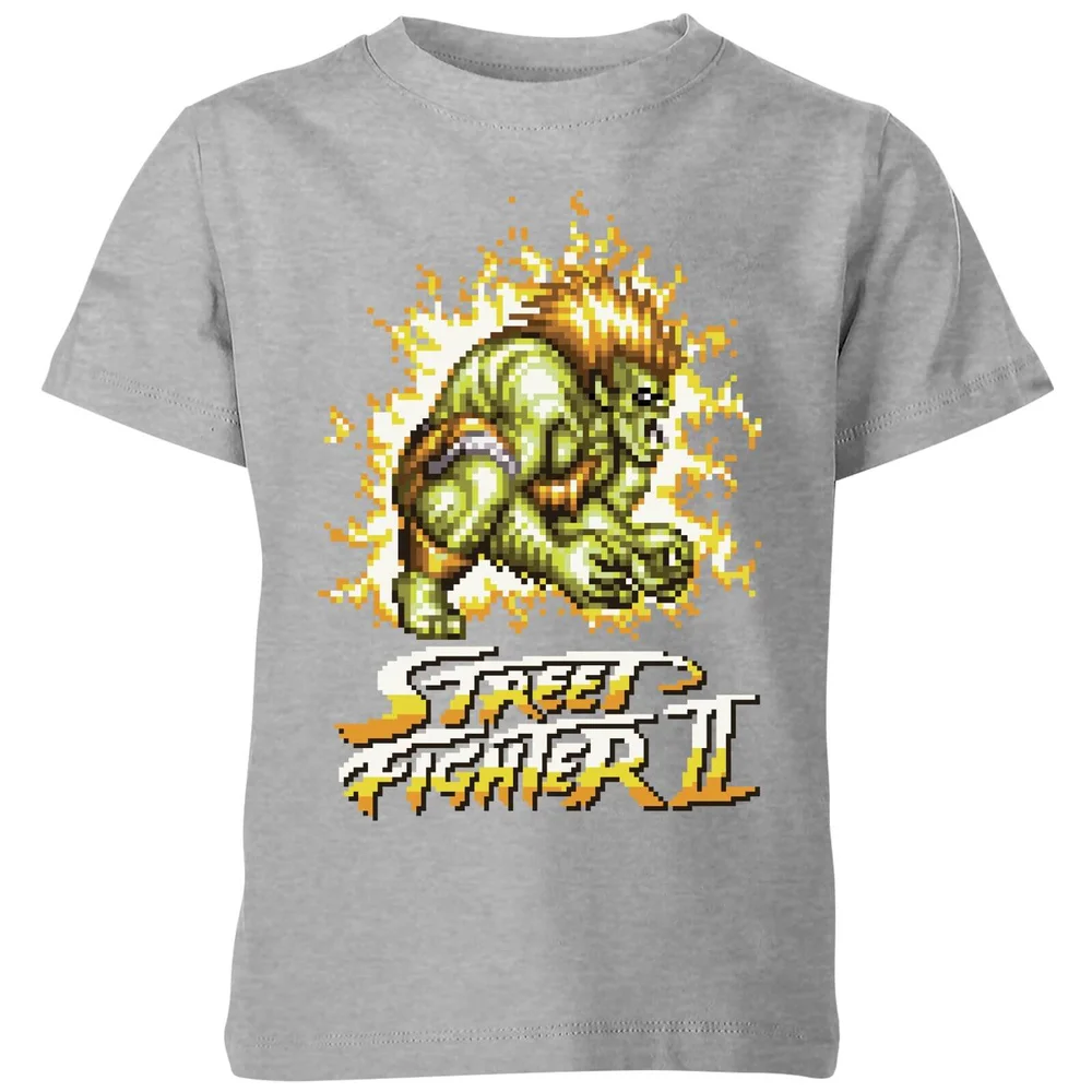Street Fighter Blanka 16-bit Kids' T-Shirt - Grey - 3-4 Years Image 1
