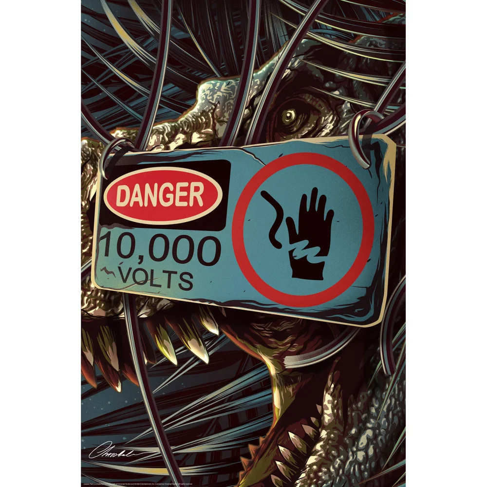 Jurassic Park 25th Anniversary Fine Art Giclee by Chris Christodoulou - Zavvi Exclusive Limited Edition Image 1