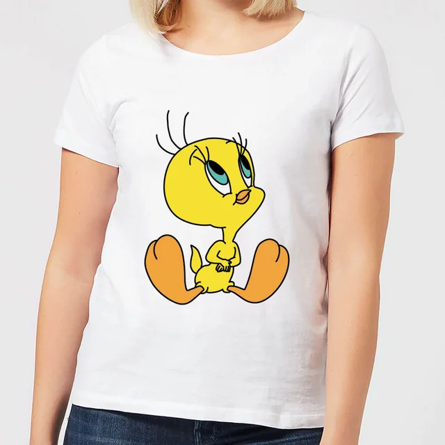 Looney Tunes Tweety Sitting Women's T-Shirt - White