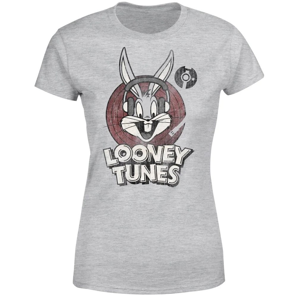 Looney Tunes Bugs Bunny Circle Logo Women's T-Shirt - Grey - S Image 1