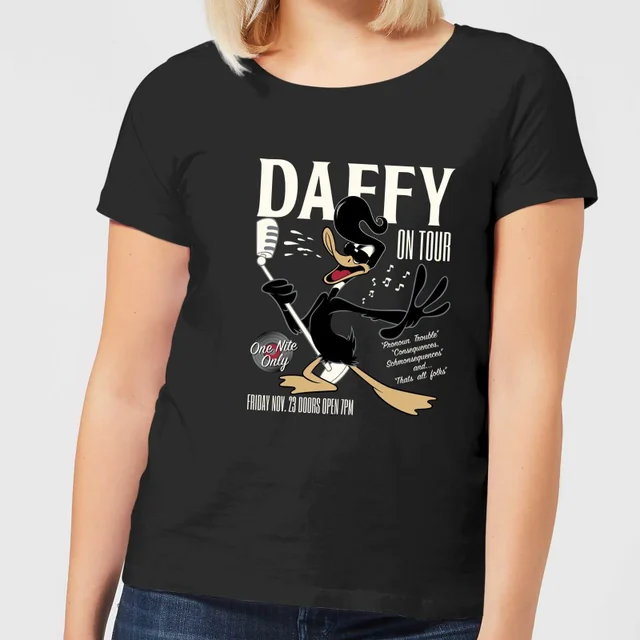 Looney Tunes Daffy Concert Women's T-Shirt - Black