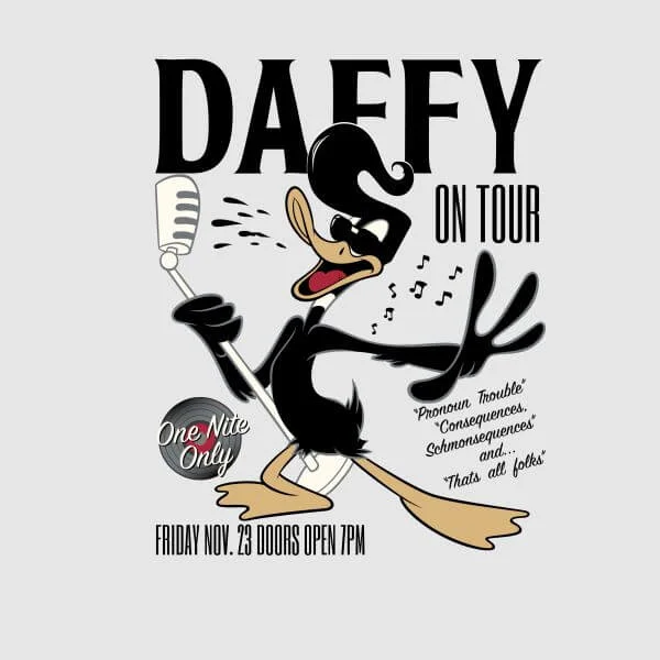 Looney Tunes Daffy Concert Women's T-Shirt - Grey