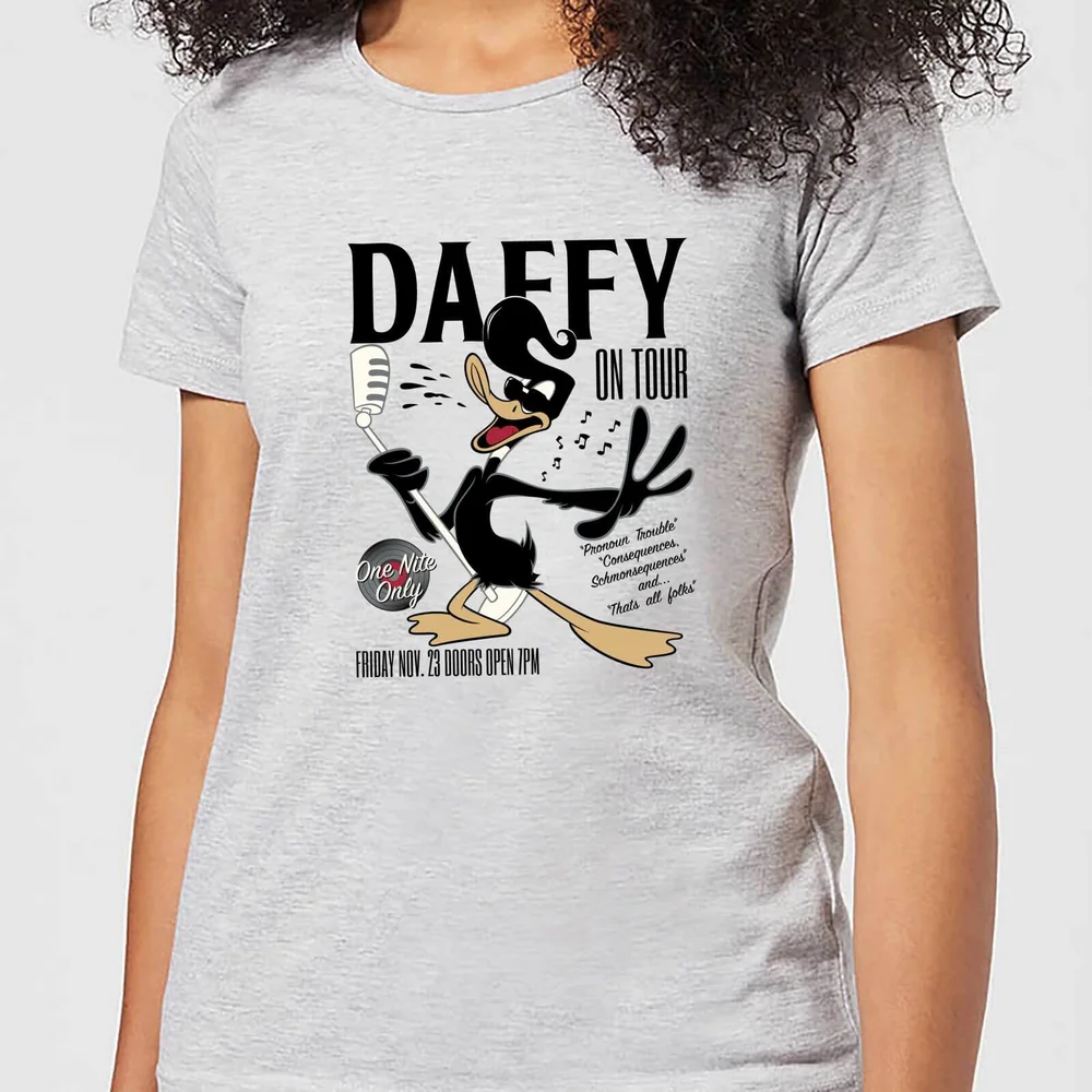 Looney Tunes Daffy Concert Women's T-Shirt - Grey - S Image 1