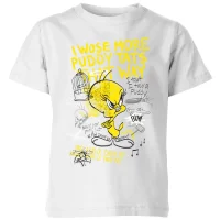 Looney Tunes Tweety Pie More Puddy Tats Kids' T-Shirt - White