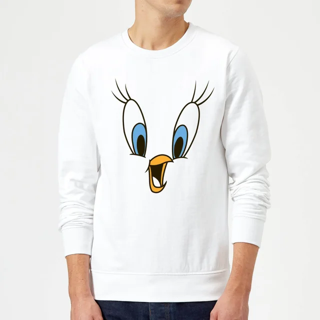 Looney Tunes Tweety Face Sweatshirt - White
