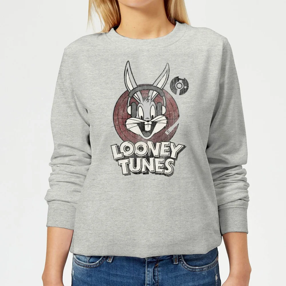Looney Tunes Bugs Bunny Circle Logo Women's Sweatshirt - Grey - 3XL - Grey Image 1