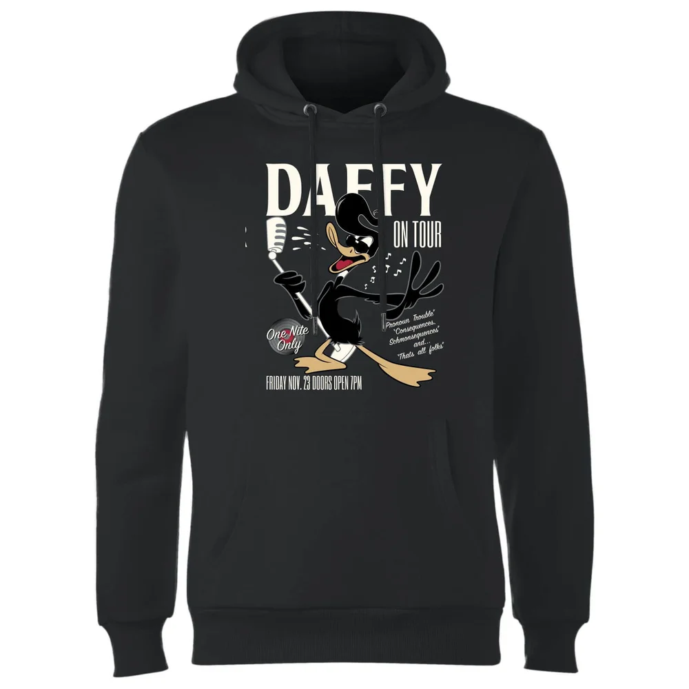 Looney Tunes Daffy Concert Hoodie - Black - S Image 1