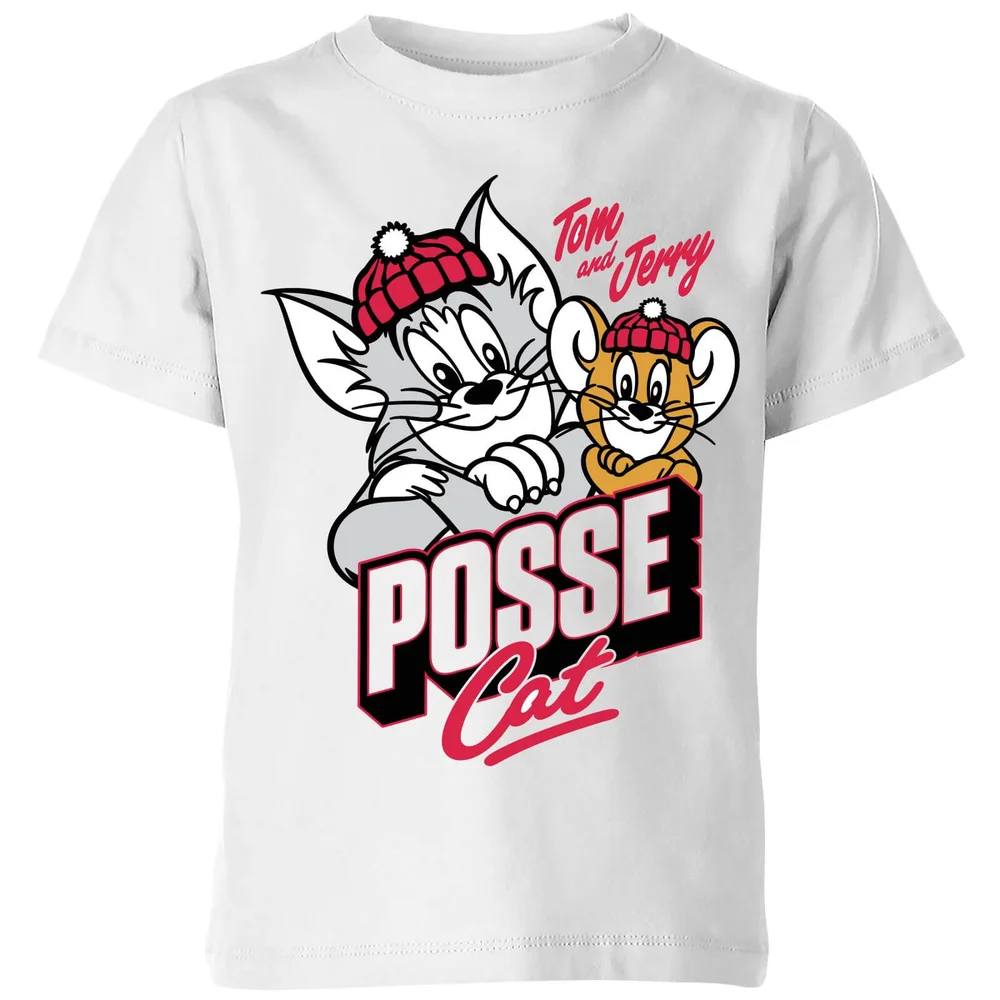 Tom & Jerry Posse Cat Kids' T-Shirt - White - 3-4 Years Image 1