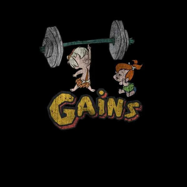 The Flintstones Distressed Bam Bam Gains Sweatshirt - Black