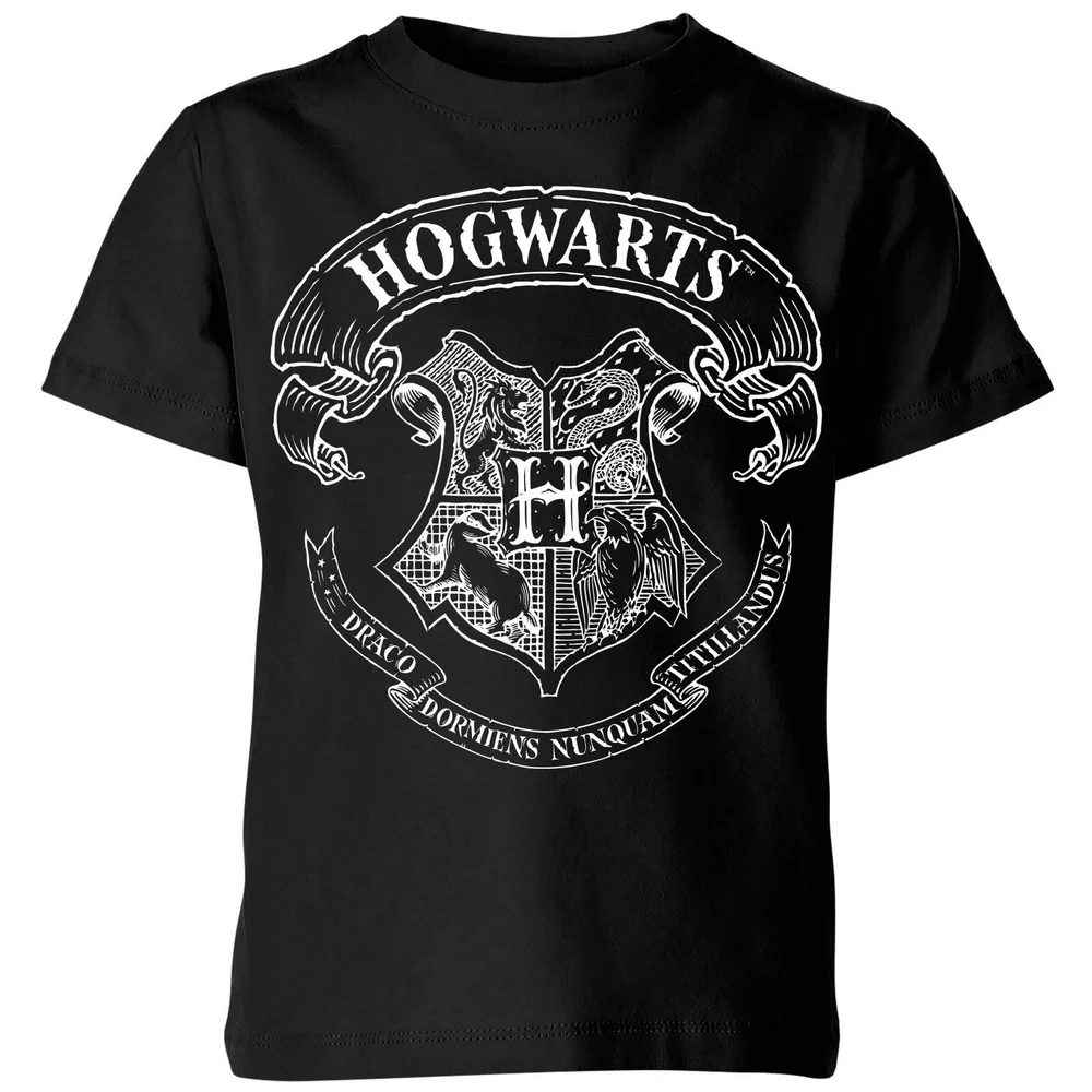 Harry Potter Hogwarts Crest Kids' T-Shirt - Black - 3-4 Years Image 1