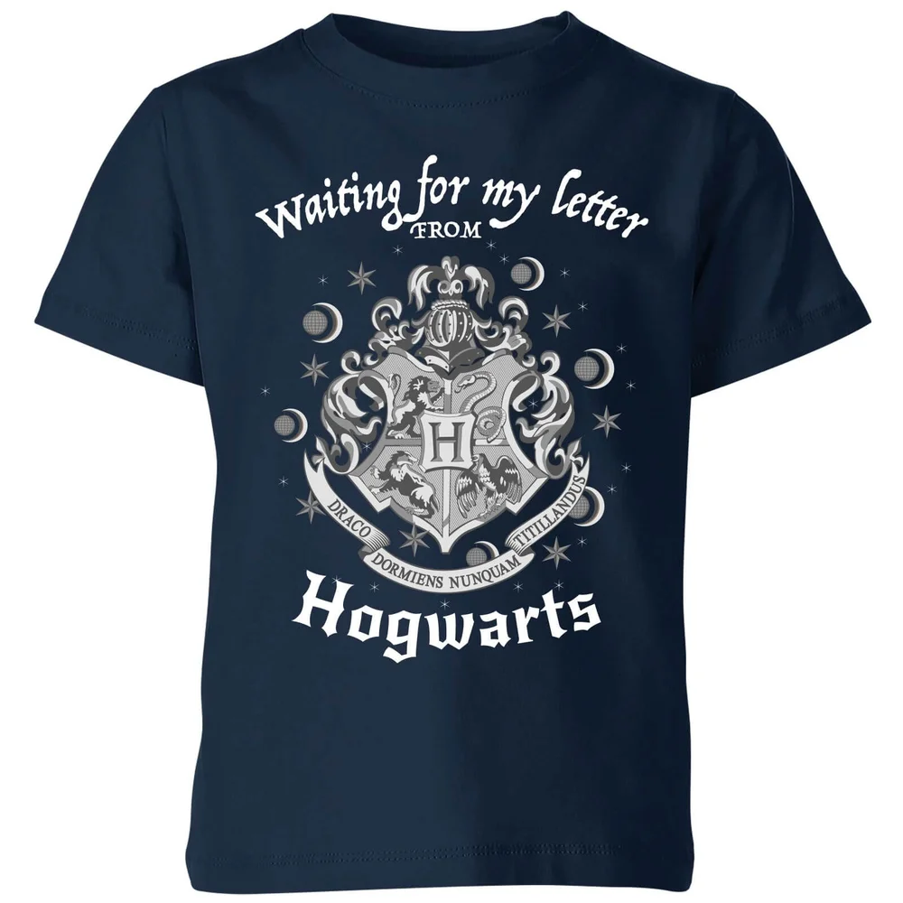 Harry Potter Waiting For My Letter From Hogwarts Kids' T-Shirt - Navy - 3-4 Years Image 1