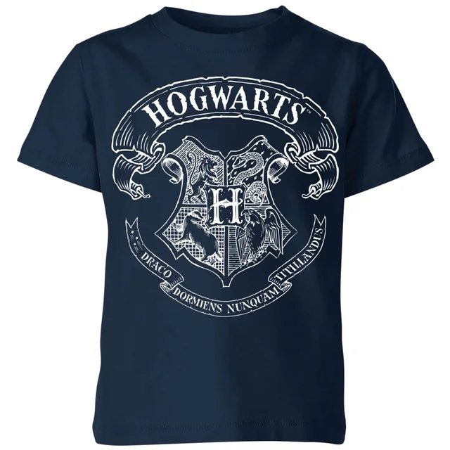Harry Potter Hogwarts Crest Kids' T-Shirt - Navy