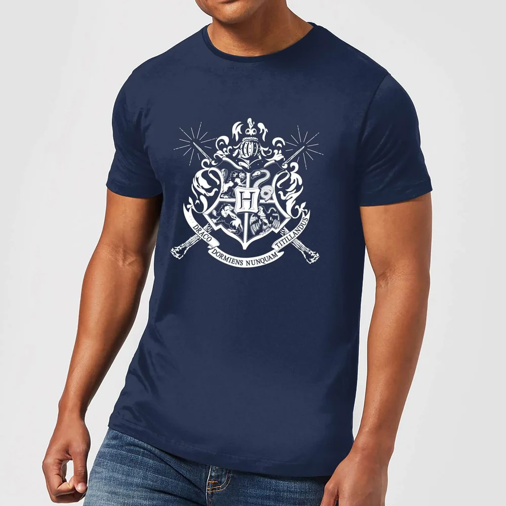 Harry Potter Hogwarts House Crest Men's T-Shirt - Navy - S Image 1