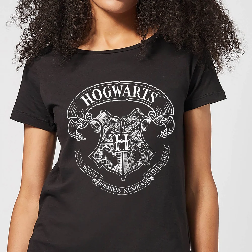Harry Potter Hogwarts Crest Women's T-Shirt - Black - S Image 1