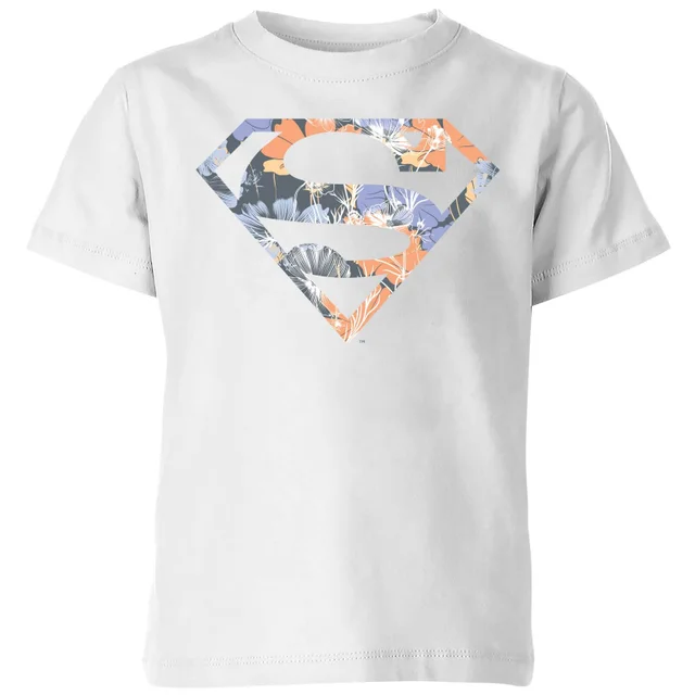 DC Originals Floral Superman Kids' T-Shirt - White