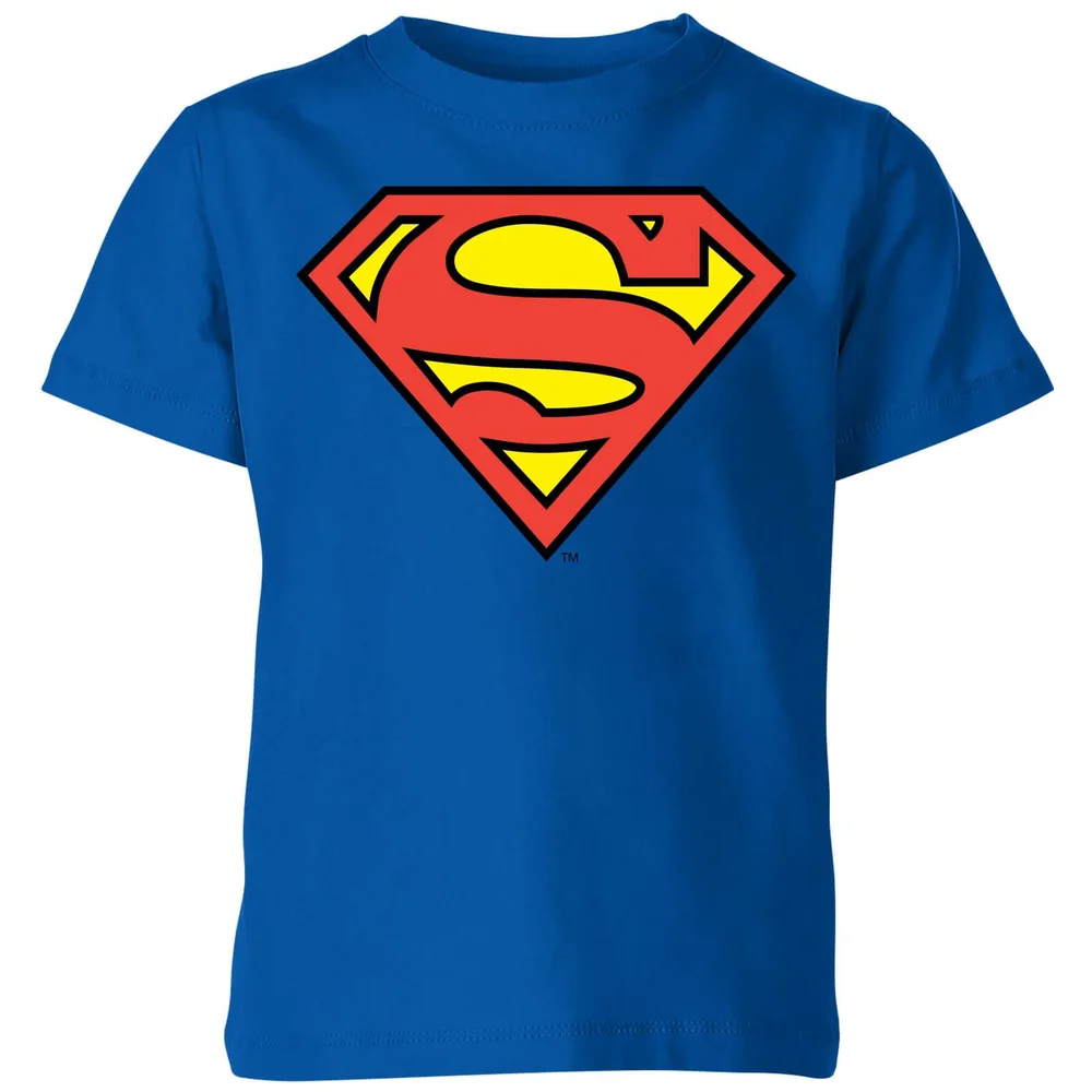DC Originals Official Superman Shield Kids' T-Shirt - Royal Blue - 3-4 Years Image 1