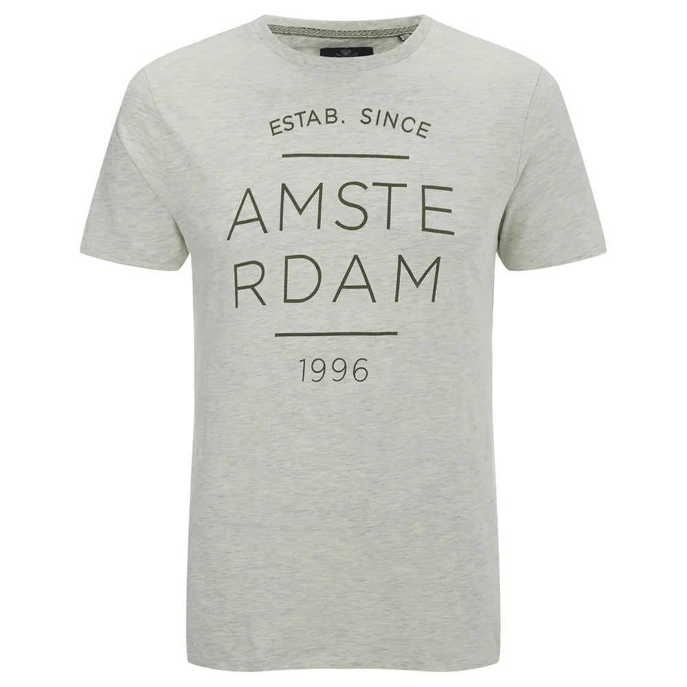 Threadbare Men's Amsterdam T-Shirt - Ecru Marl - S - Grey Image 1