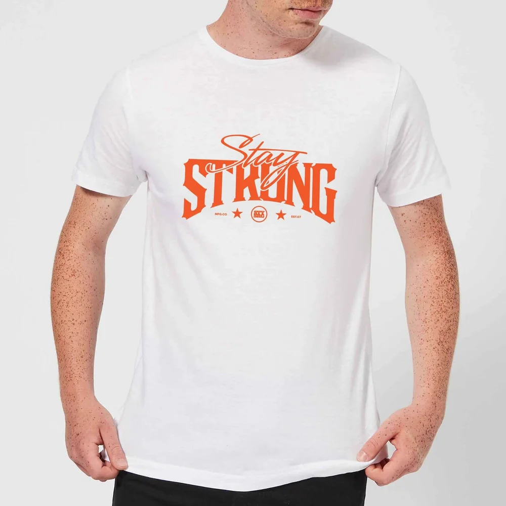 Stay Strong Logo Men's T-Shirt - White - 5XL Image 1